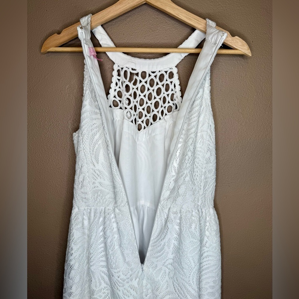 Lilly Pulitzer Kinley Dress in White, Lace Fit & Flare with Pockets Size 4 - Picture 13 of 15